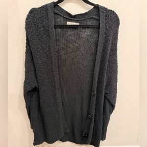 Abercrombie & Fitch Dark Gray Knit Cardigan